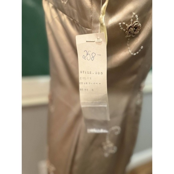 Vintage Sue Wong Nocturne Dress sz 8 NWT STUNNING Champagne crochet - Picture 3 of 10